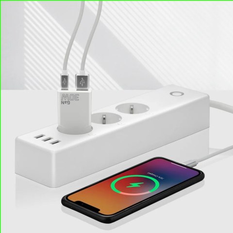 EverActive Ładowarka sieciowa SUPER SLIM QC 3.0 30W 1XUSB 1XUSB-C biała SC-380Q