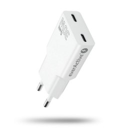 EverActive Ładowarka sieciowa SUPER SLIM QC 4+ 30W 2XUSB-C biała SC-385Q