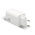 EverActive Ładowarka sieciowa GAN QC 4+ 65W 1XUSB 2XUSB-C biała SC-655Q