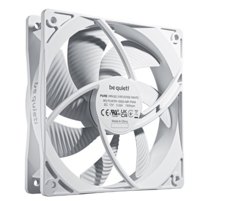 Be quiet! Wentylator Pure Wings 3 120mm PWM Reverse White 3-pak