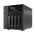 NAS Asustor AS6804T; Tower; 4x (3.5 SATA HDD/ 2.5 SSD); AMD Ryzen Embedded V3C14; 16G ECC DDR5 SODIMM (max. 64GB) 2x 10GbE 2