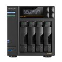 NAS Asustor AS6804T; Tower; 4x (3.5 SATA HDD/ 2.5 SSD); AMD Ryzen Embedded V3C14; 16G ECC DDR5 SODIMM (max. 64GB) 2x 10GbE 2