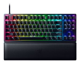 Razer Łowca V2 bez klaw. num., klaw. do gier, optyczna, LED RGB, Stany Zjednoczone, czarny, przewodowe, klikający fioletowy prze