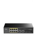 Cudy Przełącznik GS1010P 8-Port Gigabit PoE+ Switch with 2 Gigabit Uplink ports and 2 Gigabit SFP slot 120W