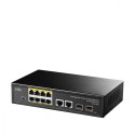 Cudy Przełącznik GS1010P 8-Port Gigabit PoE+ Switch with 2 Gigabit Uplink ports and 2 Gigabit SFP slot 120W