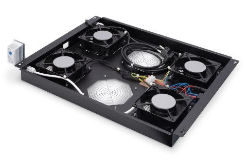 Digitus Panel wentylacyjny 19'' dla szaf serwerowych serii Unique, 4 x wentylator, termostat, czarny