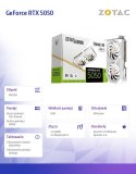 ZOTAC Karta graficzna GeForce RTX 5050 TWIN EDGE OC 8GB GDDR6 128bit 3DP/HDMI biała
