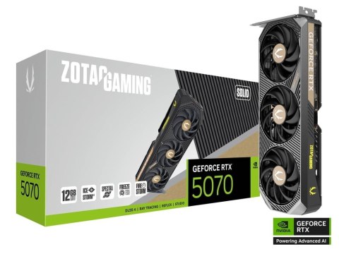 ZOTAC Karta graficzna GeForce RTX 5070 SOLID 12GB GDDR7 192bit 3DP/HDMI