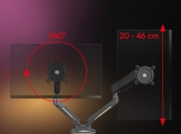 One For All DM8210 Uniwersalny uchwyt do monitora EXPERIENCE RGB, gaming, DUAL, czarny, 2x 21''-45'' 14kg