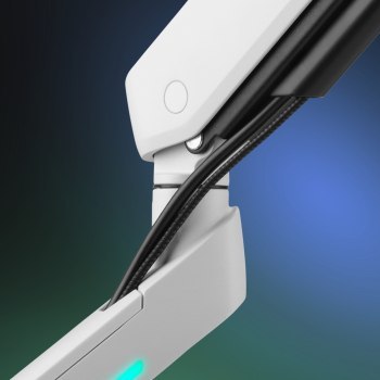 One For All DM8220 Uniwersalny uchwyt do monitora EXPERIENCE RGB, gaming, DUAL, biały, 2x 21''-45'' 14kg