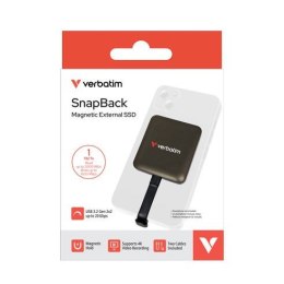 Verbatim Dysk zewnętrzny SnapBack Magnetic SSD Mocha MagSave 1TB Apple ProRes 4K
