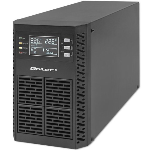 Qoltec Zasilacz awaryjny UPS 1kVA 1000W Power Factor 1.0 LCD EPO USB On-line