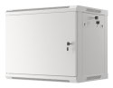 Szafa instalacyjna Rack wisząca 19" 9U 600x450 szara drzwi metalowe LANBERG (Flat Pack)