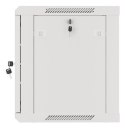 Szafa instalacyjna Rack wisząca 19" 9U 600x450 szara drzwi metalowe LANBERG (Flat Pack)