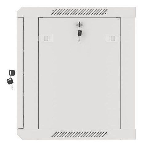 Szafa instalacyjna Rack wisząca 19" 9U 600x450 szara drzwi metalowe LANBERG (Flat Pack)