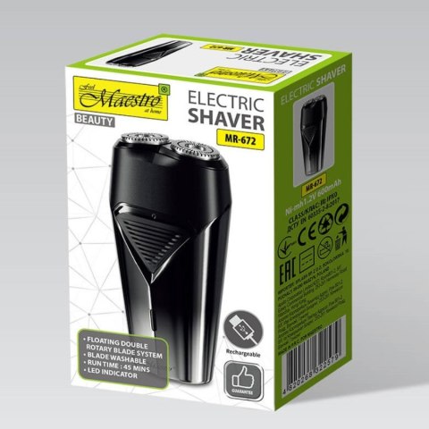 Feel-Maestro Golarka męska podróżna 2 głowice, USB MR-672