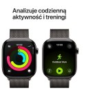 Apple Watch Series 11 GPS + Cellular koperta 42 mm z tytanu w kolorze łupku, bransoleta mediolańska w kolorze łupku