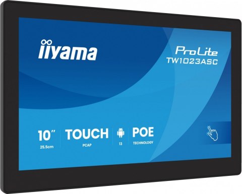 IIYAMA Monitor dotykowy 10 cali TW1023ASC-B3P 10P.DOT.IPS,ANDROID,WIFI, 4xUSB, RJ45, MIC, 24/7, iiSignage