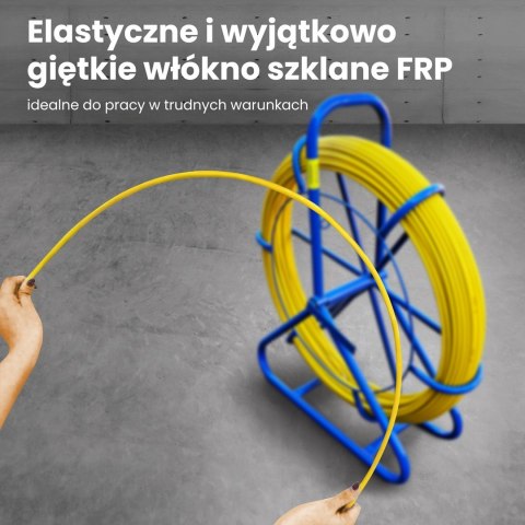 Extralink Pilot do przeciągania kabli Pilot 6mm 200m włókno szklane FRP, śr. 6mm, dł. 200m, żółty