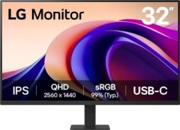 Monitor LG 32U631A-B - 32'' | IPS | QHD | 5ms | 100Hz | USB-C | HDR10