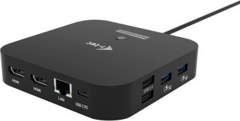 Replikator - i-tec USB-C Dual HDMI 2xHDMI 4K 60Hz 2x USB-C (10Gbps+5Gbps) 4x USB-A (2x5Gbps) Power Delivery 100W LAN Audio