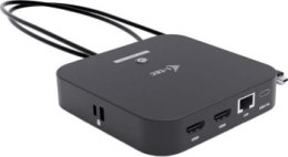 Replikator - i-tec USB-C Dual HDMI 2xHDMI 4K 60Hz 2x USB-C (10Gbps+5Gbps) 4x USB-A (2x5Gbps) Power Delivery 100W LAN Audio