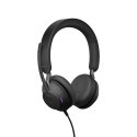 Jabra Evolve2 40 Zestaw słuchawkowy Przewodowa Opaska na głowę Biuro/centrum telefoniczne USB Typu-A Bluetooth Czarny