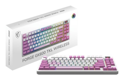 Klawiatura gamingowa VIOLET US/FORGE GK600 TKL W VIOLET MSI
