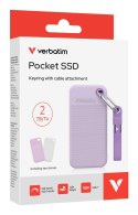 SSD 2TB Verbatim Pocket z dwoma pokrowcami biało-fioletowymi
