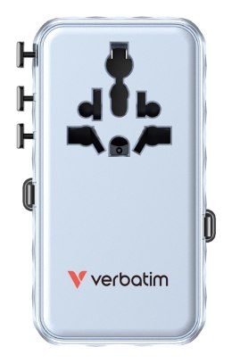 Uniwersalny adapter podróżny Verbatim Charge 'N' Travel 70W 2C niebieski