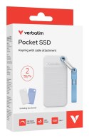 SSD 2TB Verbatim Pocket z dwoma pokrowcami biały i jasnoniebieski