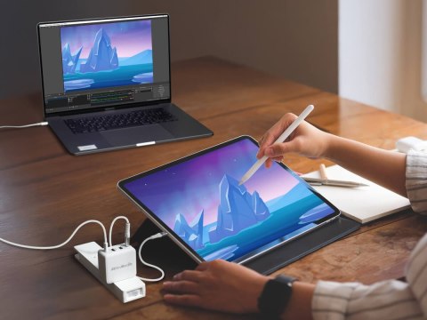 Stacja ładująca AVerMedia, EliteGO (GC313Pro) Biały, 100W GaN, HDMI