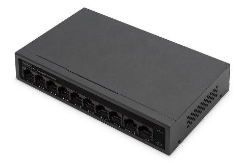 Switch 8+2 Port GE PoE, 8 Port PoE 802.3at, 10/100/1000 Mbps + 2 Port GE