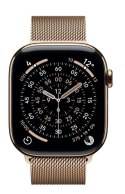 Apple Watch Series 11 GPS + Cellular, koperta 42 mm z tytanu w kolorze złotym, bransoleta mediolańska w kolorze złotym
