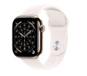 Apple Watch Series 11 GPS + Cellular koperta 42 mm z tytanu w kolorze złotym, pasek sportowy w kolorze łagodnego różu - rozmiar S/M