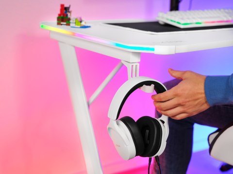 Biurko gamingowe TRUST GXT 709W LUMINUS RGB WHITE