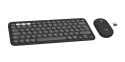 Logitech 920-012239 klawiatura Dołączona myszka Uniwersalne RF Wireless + Bluetooth QWERTY Amerykański międzynarodowy Grafitowy