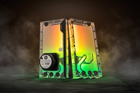 Bloki wodne EK-Quantum Kinetic3 FLT D5 PWM Kombinacja zbiornika wyrównawczego i pompy - 240mm, D-RGB, Acrylic