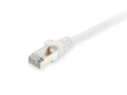 Equip - Kabel krosowy RJ-45 męski biały linka 25 cm CAT 6 - Bezhalogenowy, Formowany, Komplet 100 szt.