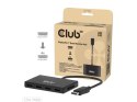 Hub USB Club Hub 3D MST (Multi Stream Transport) DisplayPort 1.4 na 4x DisplayPort, Cztery monitory, 4x 4K30Hz, 8K30Hz