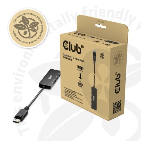 Adapter I/O DP do HDMI potrójny CSV-7330 CLUB3D