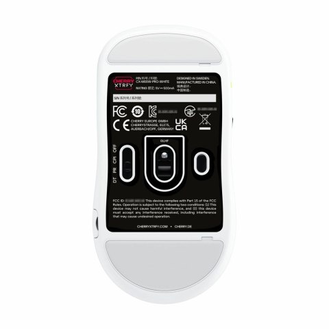 Mysz CHERRY Xtrfy M68 Pro - mysz - optyczna - 5 przycisków - bezprzewodowa - 2,4 GHz - odbiornik bezprzewodowy (USB) - biały