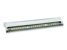 Panel krosowy RJ-45 x 48, STP, możliwość montażu w stojaku, CAT 6, jasnoszary, 1U, 48,3 cm (19