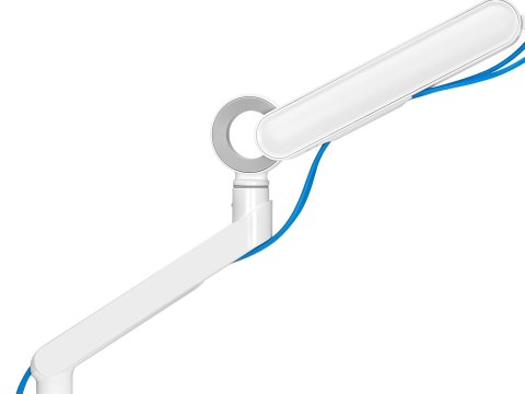 Uchwyt biurkowy do monitora biały detaliczny