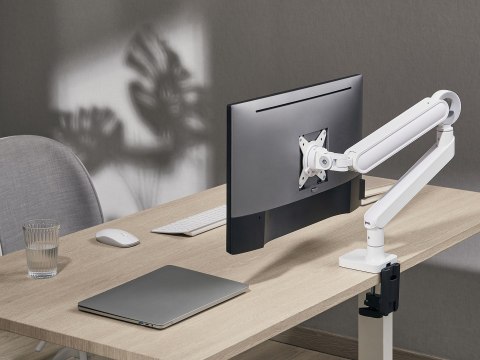Uchwyt biurkowy do monitora biały detaliczny
