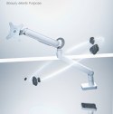 Uchwyt biurkowy do monitora biały detaliczny
