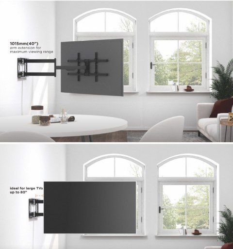 Uchwyt ścienny Equip 43"-80"/50kg 1TFT 4Gelenke neig/schwenk schwarz