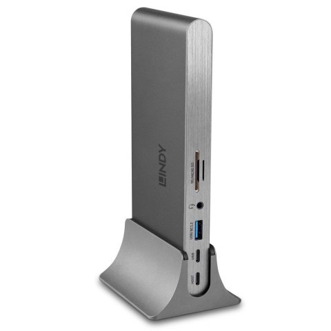 Lindy 43349 stacja dokująca Przewodowa USB 3.2 Gen 1 (3.1 Gen 1) Type-C Srebrny