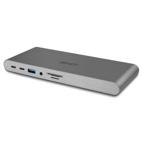 Lindy 43349 stacja dokująca Przewodowa USB 3.2 Gen 1 (3.1 Gen 1) Type-C Srebrny