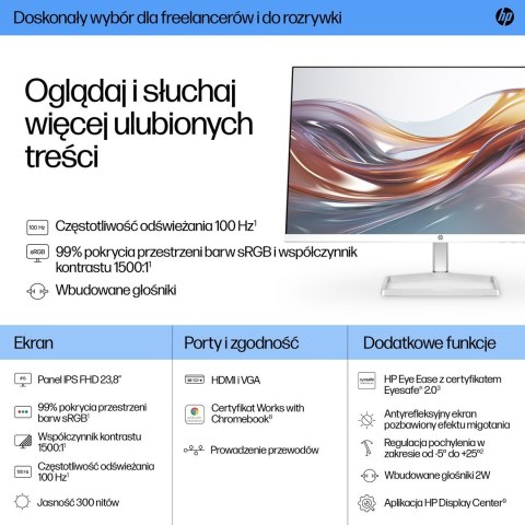 MONITOR HP LED IPS 23,8" 524sa (94C36E9) (WYPRZEDAŻ)